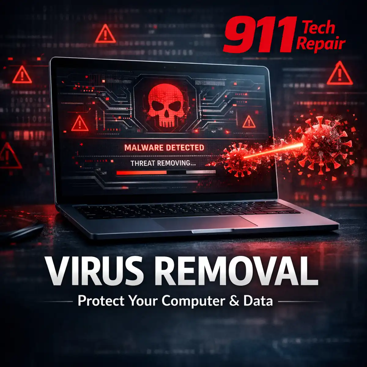911 Tech Repair removes deep viruses