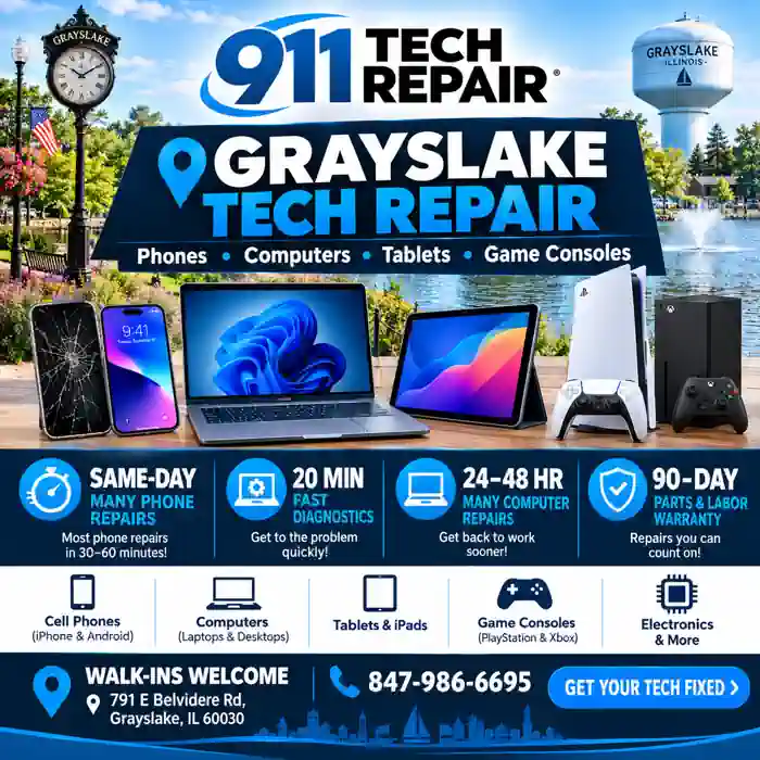 Computer and phone repair in Grayslake, IL
